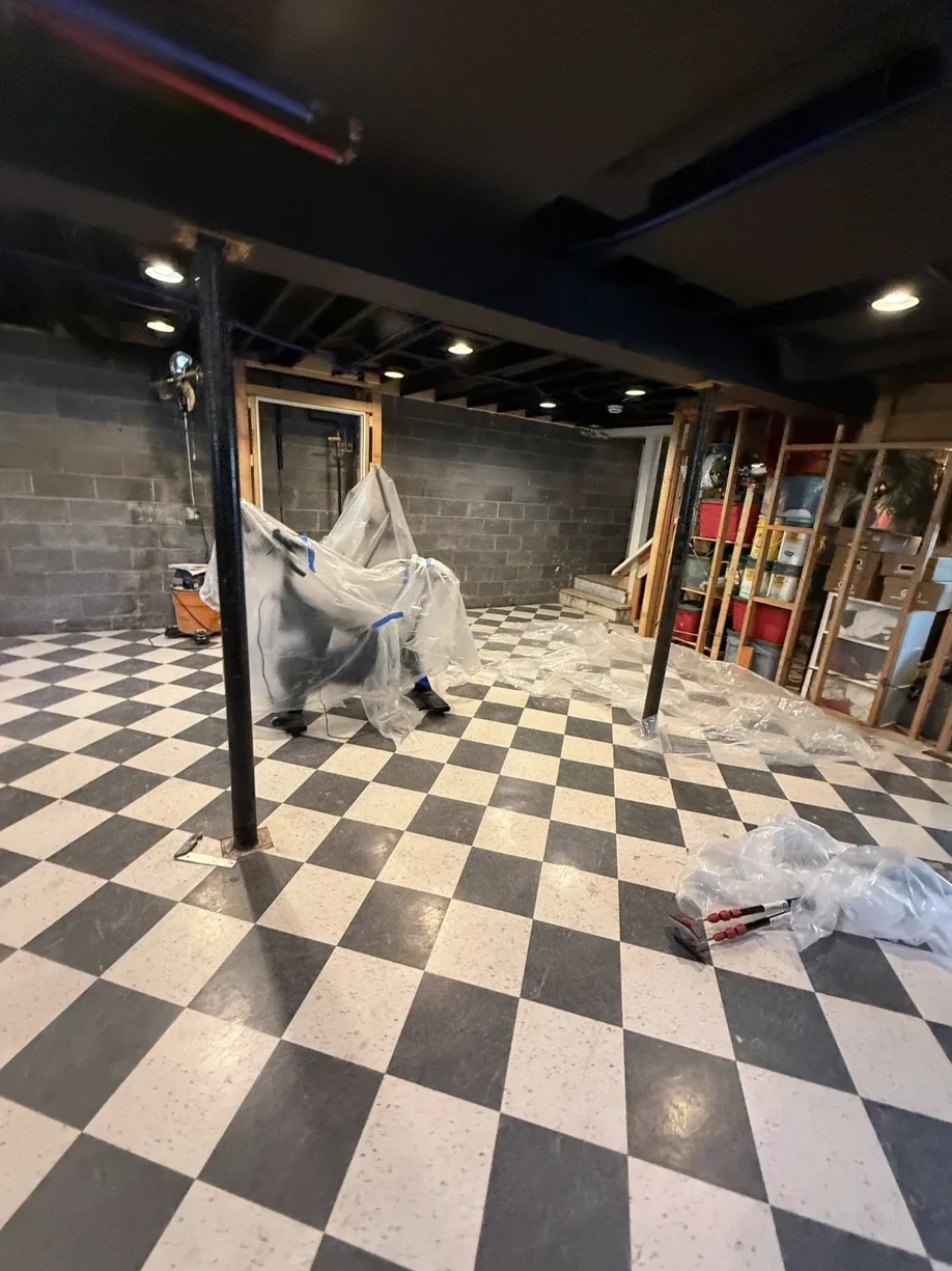 Basement Finish before